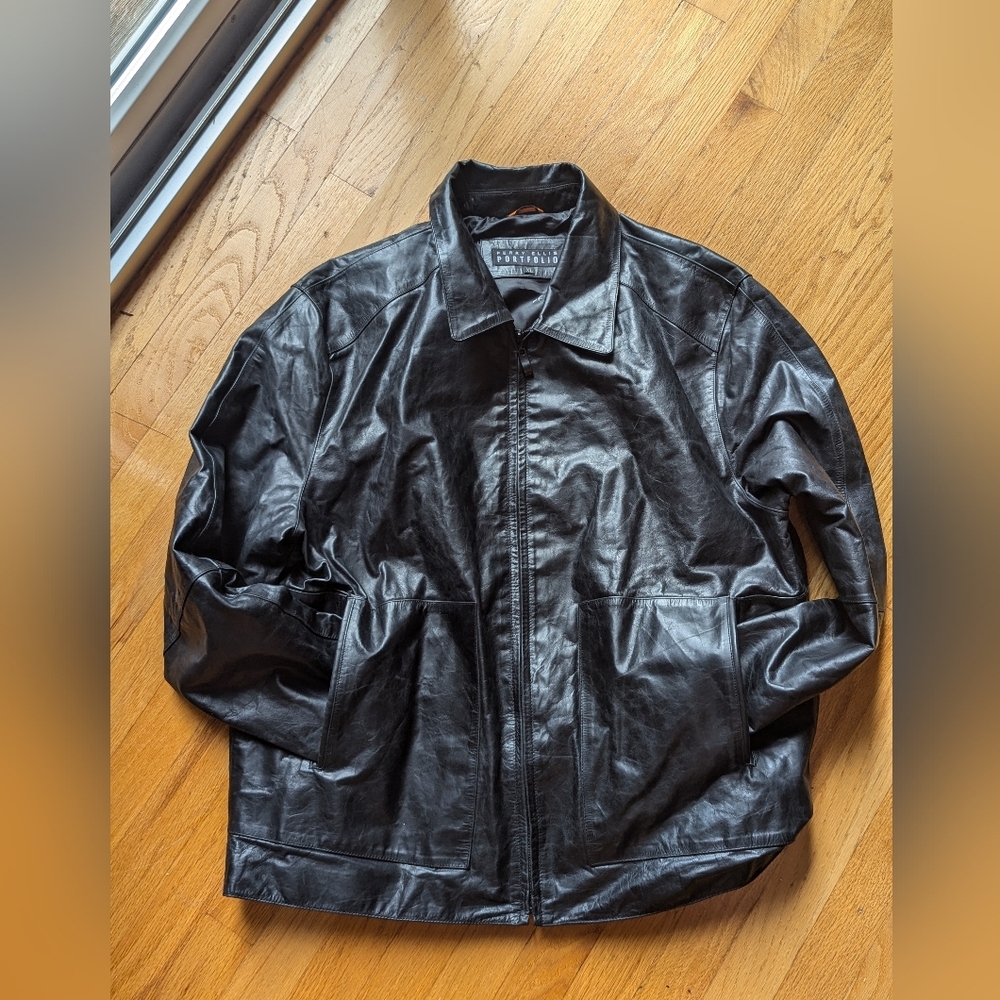Perry Ellis Portfolio Leather Jacket​​​